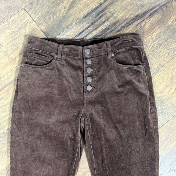 CABI Button Fly Skinny Cords Ganache (Dark Brown) Sz 10 #4319 EUC - Picture 3 of 7